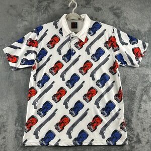 OAF Nation Mens Shotguns and Beer Cans Polo Shirt White Large 2A Tactical